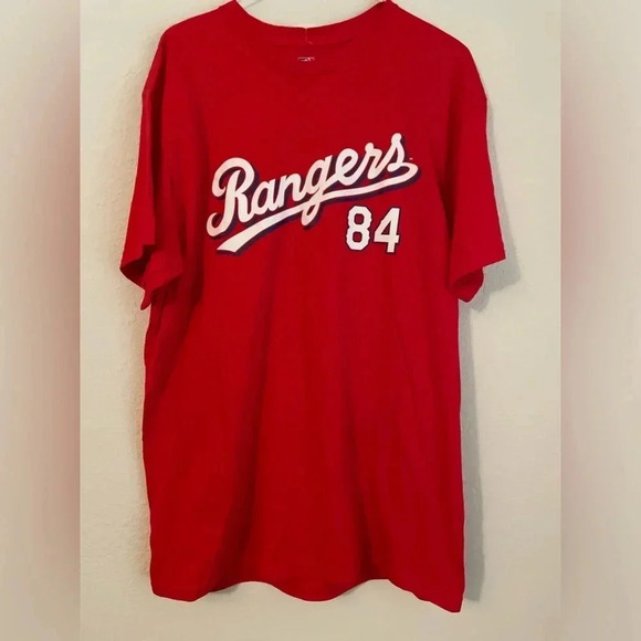 MLB Texas Rangers Prince Fielder red and white shirt size L - Picture 3 of 5